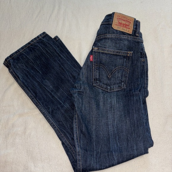 Levi's 514 Jeans Boy's 14 27 Blue Slim Straight‎ Denim Medium Wash W27L27 - Picture 1 of 5